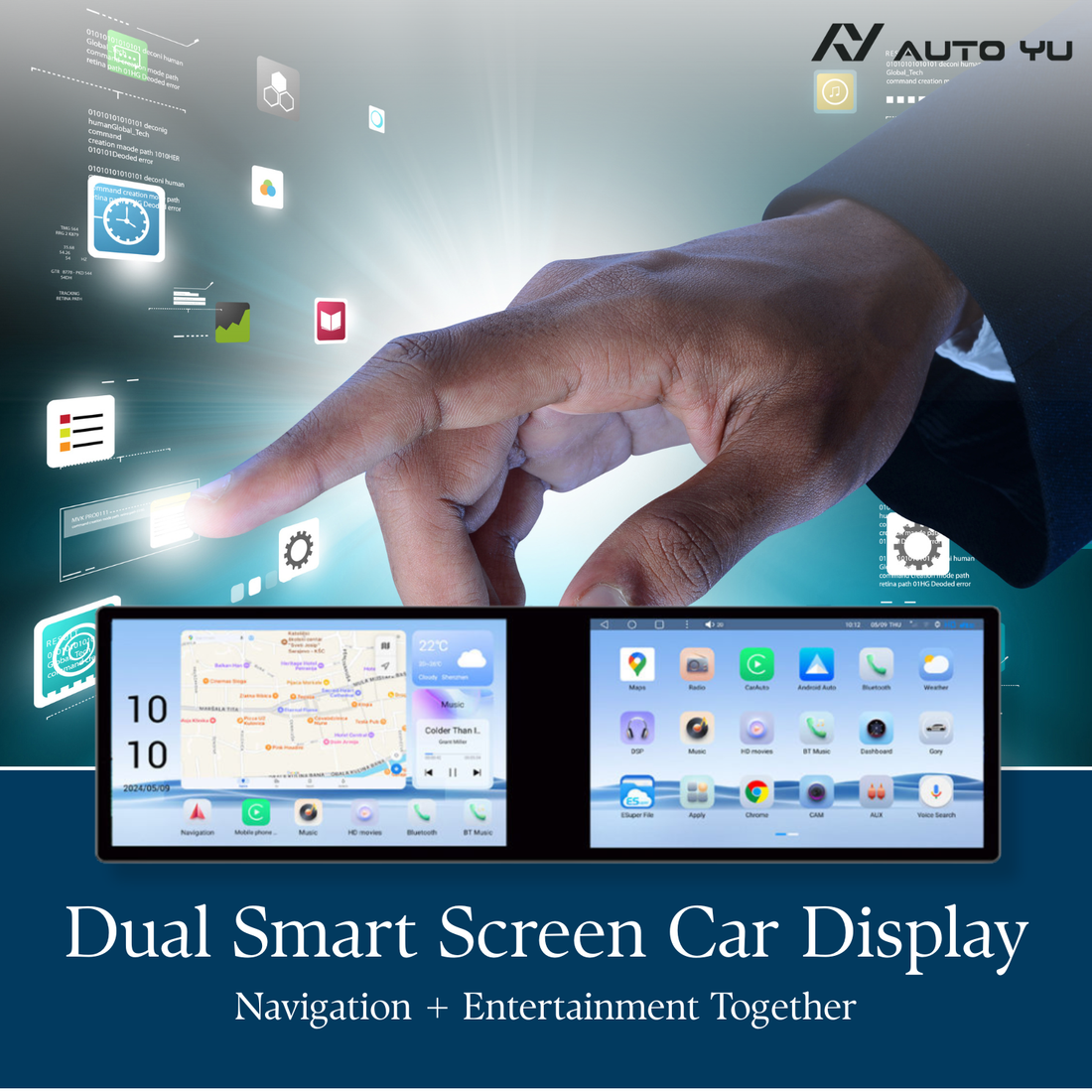 Hyena Series Dual Smart Screen Car Android 21.6 Inch